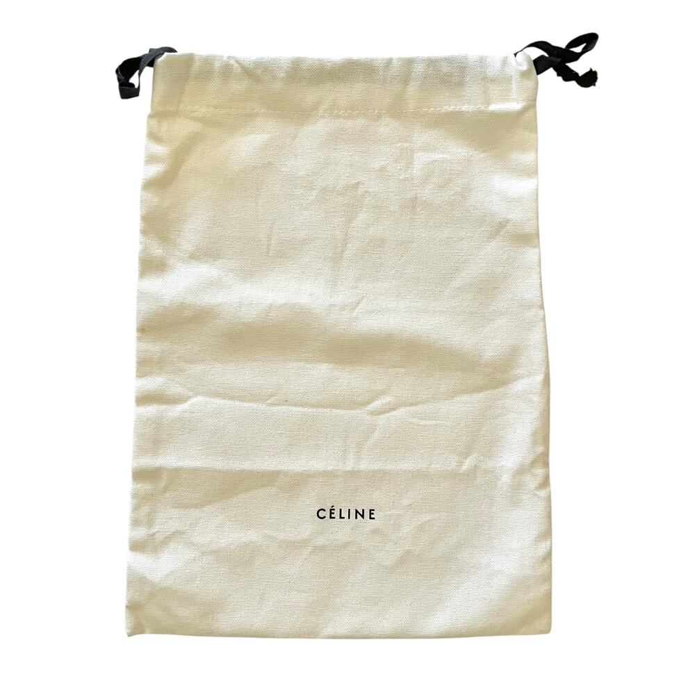 Celine White Protective Drawstring Dust Bag Sleeper 10.5"x14.5"